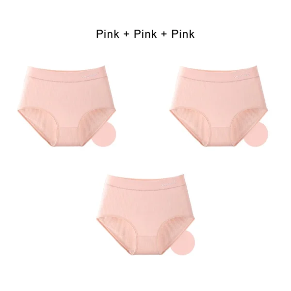 3PCS Cotton Panties for Women Underwear Plus Size Brief Girls Sexy Lingerie Solid Color Panties Female Seamless Underpant Ladies - Image 12