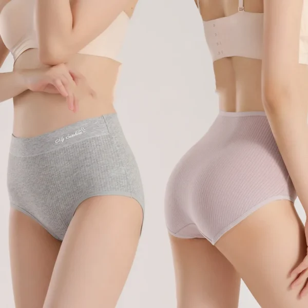 3PCS Cotton Panties for Women Underwear Plus Size Brief Girls Sexy Lingerie Solid Color Panties Female Seamless Underpant Ladies - Image 2