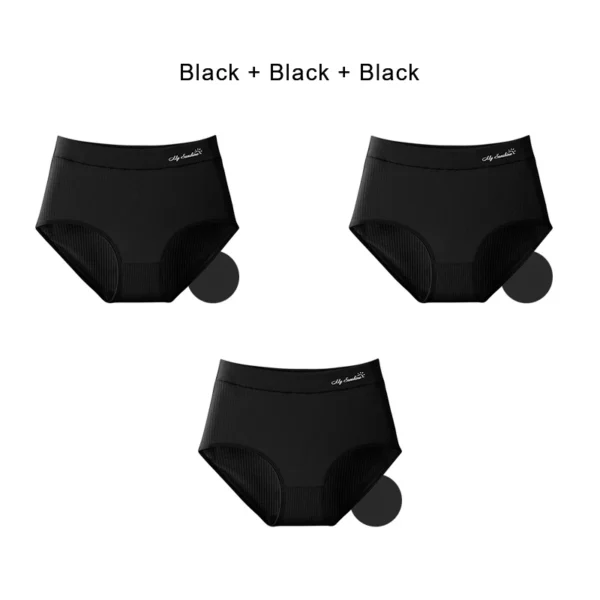 3PCS Cotton Panties for Women Underwear Plus Size Brief Girls Sexy Lingerie Solid Color Panties Female Seamless Underpant Ladies - Image 10