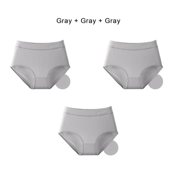 3PCS Cotton Panties for Women Underwear Plus Size Brief Girls Sexy Lingerie Solid Color Panties Female Seamless Underpant Ladies - Image 9