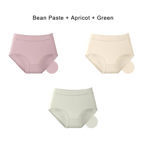 3PCS Cotton Panties for Women Underwear Plus Size Brief Girls Sexy Lingerie Solid Color Panties Female Seamless Underpant Ladies - Image 7
