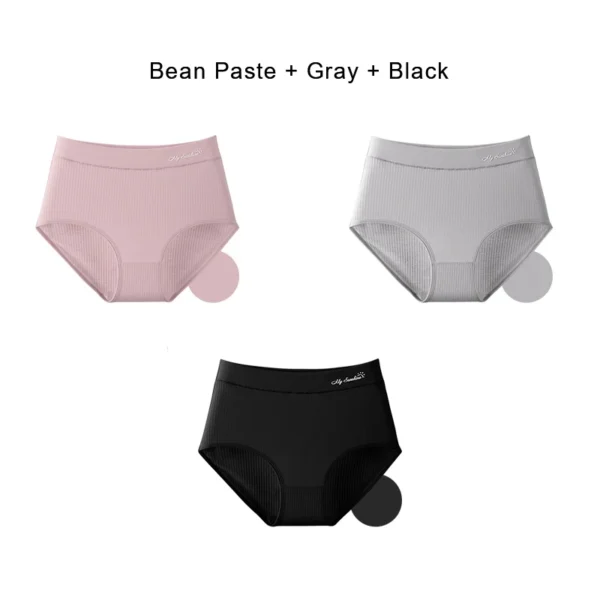 3PCS Cotton Panties for Women Underwear Plus Size Brief Girls Sexy Lingerie Solid Color Panties Female Seamless Underpant Ladies - Image 14
