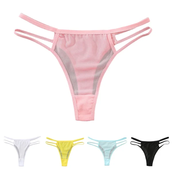 Hot Sexy Lace G-String Solid Color Temptation T Back Seamless Comfortable Panties For Women Soft Lingerie For Ladies Panty - Image 2